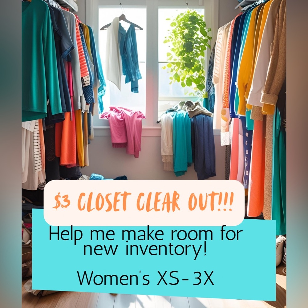 $3 Women's Clothing Closet Clear Out!!!